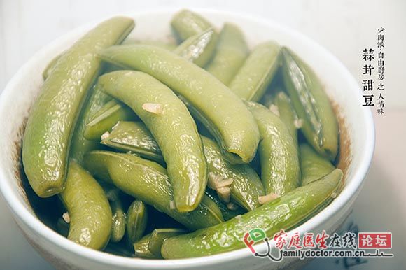 小清新菜式——蒜茸甜豆的做法